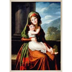Countess von Schoenfeld with her daughter Painting Reproduction