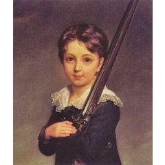 Portrait of a Young Boy Painting Reproduction