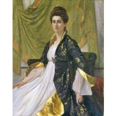 Portrait of Mrs Ernest Moon Painting Reproduction