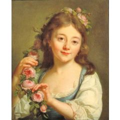 Portrait of a Young Girl Painting Reproduction