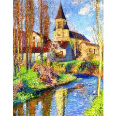 Church in Labastide du Vert Painting Reproduction