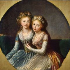 Alexandra and Elena, Daughters of Paul I of Russia Painting Reproduction