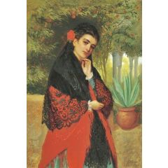 A Spanish Beauty Painting Reproduction