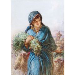 The Shepherdess Painting Reproduction