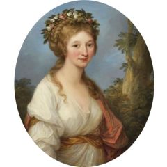 Portrait of Dorothea von Medem, Duchess of Courland Painting Reproduction