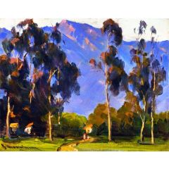 Eucalyptus Landscape Painting Reproduction