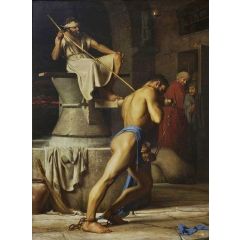Samson and the Philistines, Samson hos filistrene Painting Reproduction