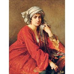 Oriental Lady Painting Reproduction