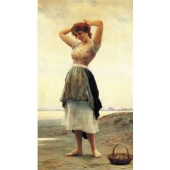 On the Beach Painting Reproduction