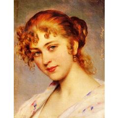 A Portrait Of A Young Lady Painting Reproduction