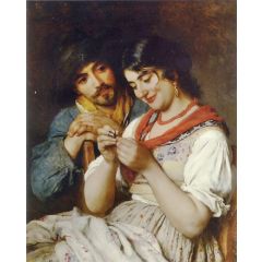 The Seamstress Painting Reproduction