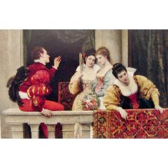 On the Balcony Painting Reproduction