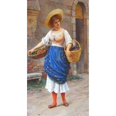 The Fruit Seller Painting Reproduction