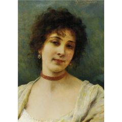Elegant Lady Painting Reproduction