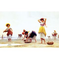 The Mussel Gatherers Painting Reproduction