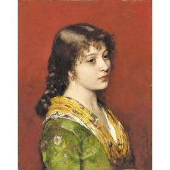 The Yellow Shawl Painting Reproduction