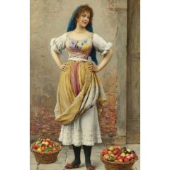 The Market Girl Painting Reproduction
