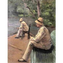 Fishermen on the Banks of the Yerres Painting Reproduction