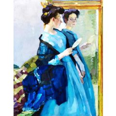 Moran at the Mirror Painting Reproduction