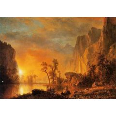 Sunset in the Rockies Painting Reproduction