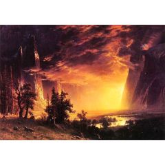 Sunset in the Yosemite Valley Painting Reproduction