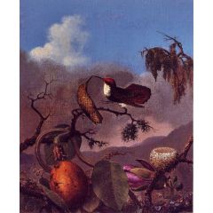 Ruby Topaz Hummingbirds Painting Reproduction