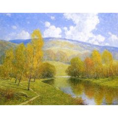 The Path by the River Painting Reproduction