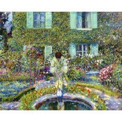 The Garden Pool Painting Reproduction