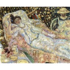 Lady in a Hammock Painting Reproduction