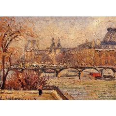 The Louvre, Morning Painting Reproduction