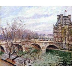 The Pont Royal and the Pavillon de Flore Painting Reproduction