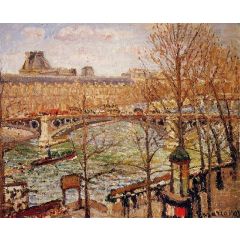 The Pont du Carrousel, Afternoon Painting Reproduction