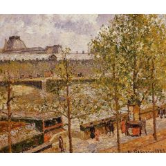 The Louvre, Morning, Sun, Quai Malaquais Painting Reproduction