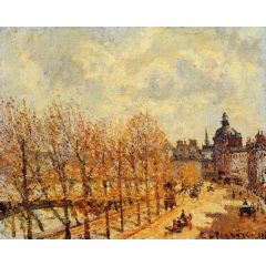 Quai Malaquais, Morning, Sunny Weather Painting Reproduction