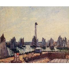 The Inner Port and Pilots Jetty, Le Havre Painting Reproduction