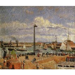 The Pilot’s Jetty, Le Havre, High Tide, Afternoon Sun Painting Reproduction