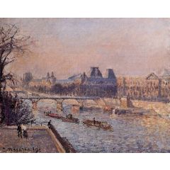 The Louvre, Afternoon Painting Reproduction