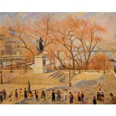 Square du Vert-Galant: Sunny Morning Painting Reproduction