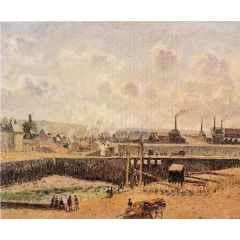 Dieppe, Dunquesne Basin, Low Tide, Sun, Morning Painting Reproduction