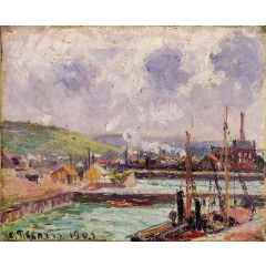 View of Duquesne and Berrigny Basins in Dieppe Painting Reproduction