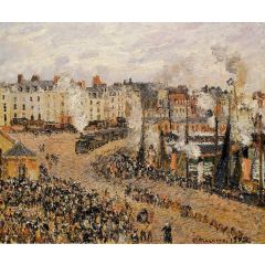 The Fishmarket, Dieppe Painting Reproduction