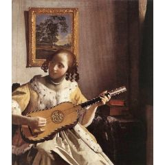 The Guitar Player Painting Reproduction