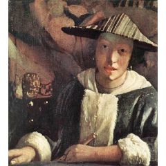 Young Girl with a Flute Painting Reproduction