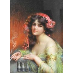 Orientale a la Cigarette Painting Reproduction