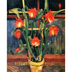 Still LIfe with Cactus Painting Reproduction