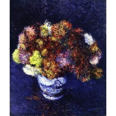 Bouquet of Chrysanthemums Painting Reproduction