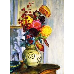 Bouquet of Flowers in a Vase Painting Reproduction