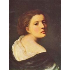 Portrait of a young woman Painting Reproduction