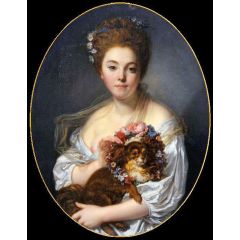 Portrait of a Young Woman Painting Reproduction