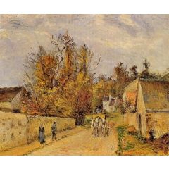 The Stage on the Road from Ennery to l’Hermigate, Pontoise Painting Reproduction